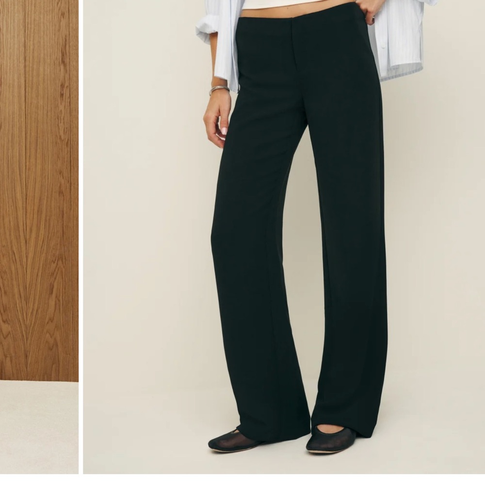 Reformation Black Vida low rise pant sz 6